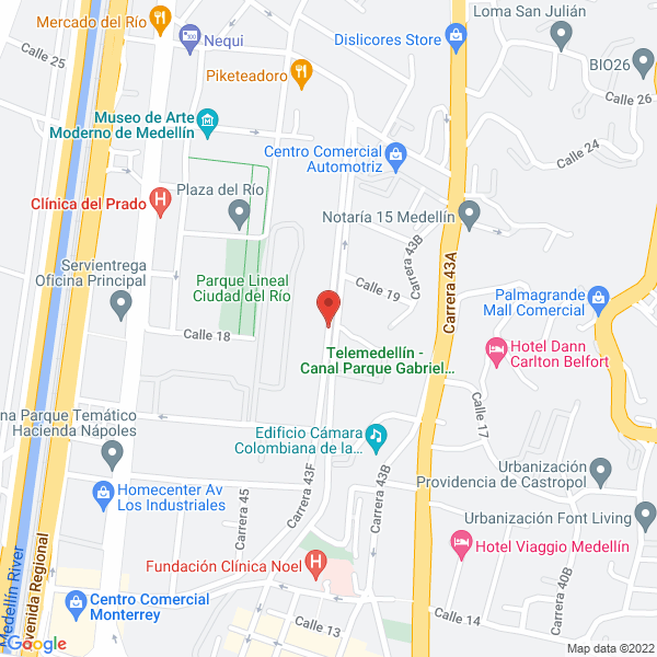 Map of Asociación Canal Local De Televisión De Medellín