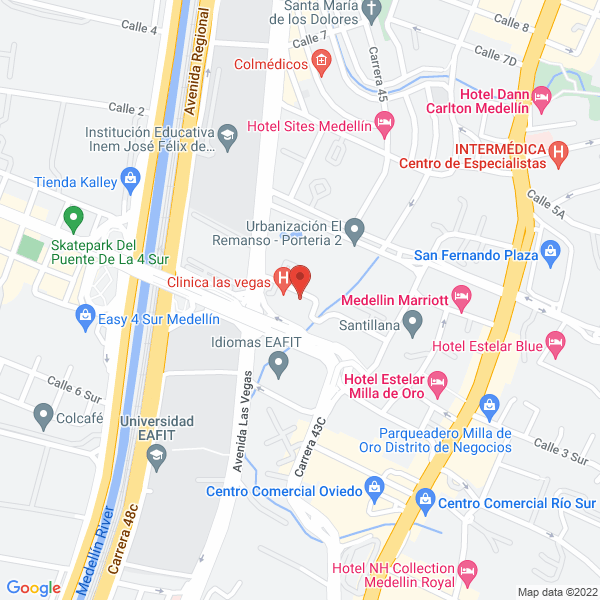 Map of Unidad De Oncologia S.A.S.