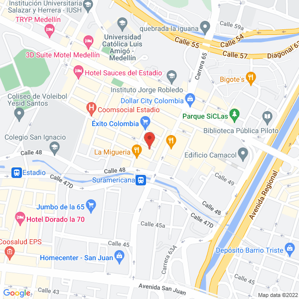 Map of Transportes Línea Blanca S.A.S.