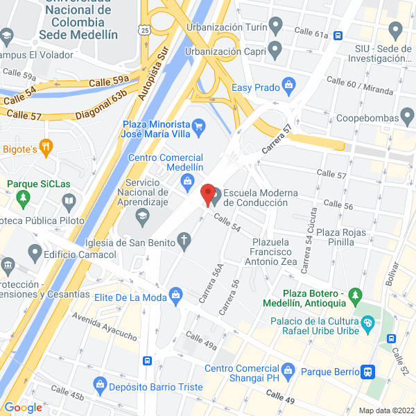 Map of Centro De Reconocimiento De Conductores Condumed Ips S.A.S.