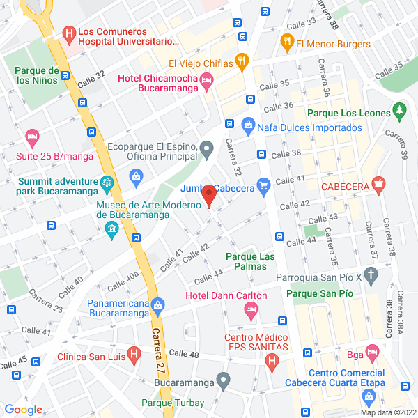 Map of Droguería X S.A.S.