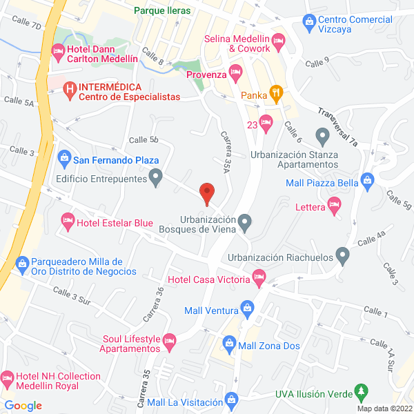 Map of Tres Aguilas & Cía. S.C.A.