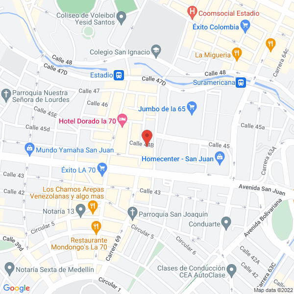 Map of Amoblados La 70