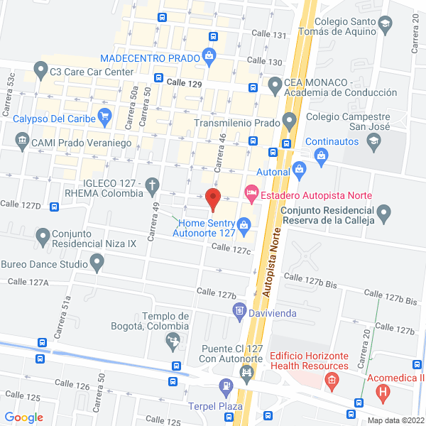 Map of Horniexpressca