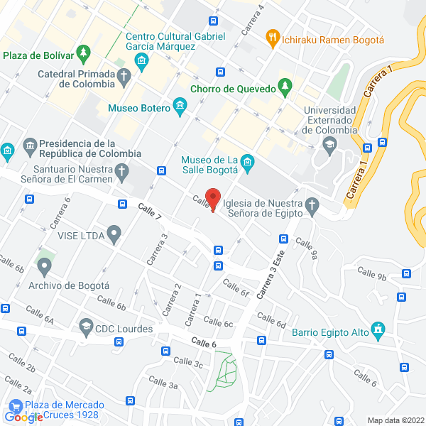 Map of Alegría Meza Espinosa