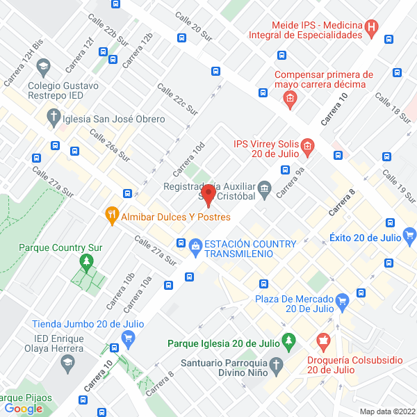 Map of Marroquinera Mahely Ltda.