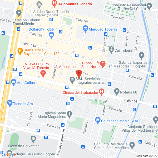 Map of Via Colombiana De Comercio Internacional