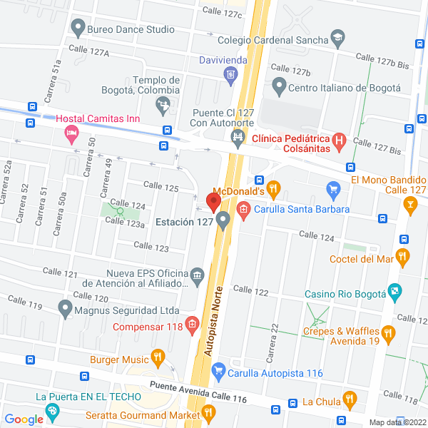 Map of B R G Sociedad De Inversiones Ltda. B R G Ltda.