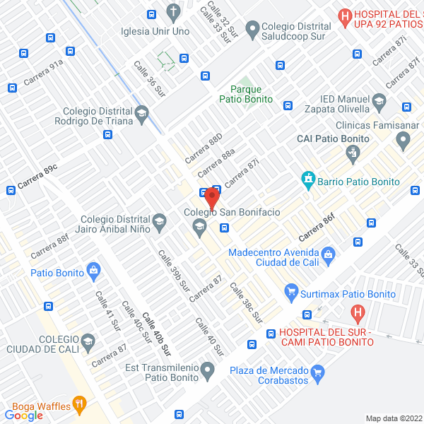 Map of Policlinicas Especializadas En Salud Comsalud Ltda
