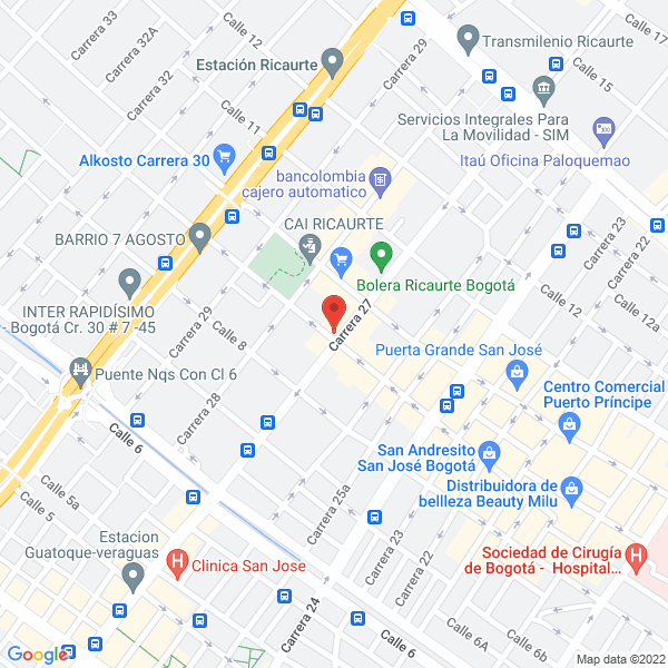 Map of Comercializadora De Ferretería Unida Ltda.