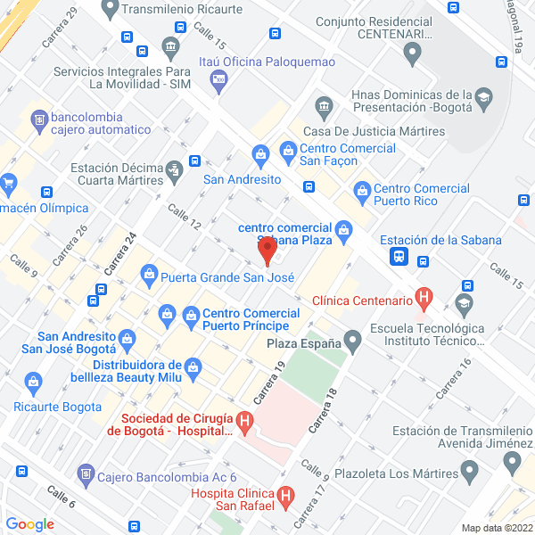 Map of Interburs Ltda.