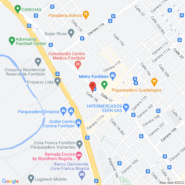 Map of Depósito La 22 Fontibón