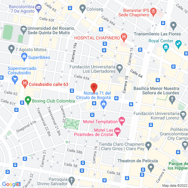 Map of Representaciones Keops Ltda.