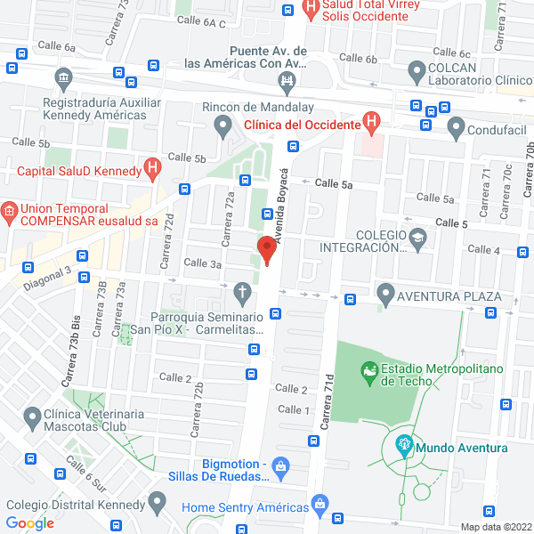 Map of Sociedad Corporacion Educativa Felipe Rinaldi S.A.
