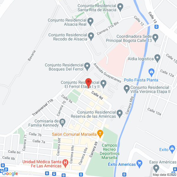 Map of Transportes Cesbel Ltda.