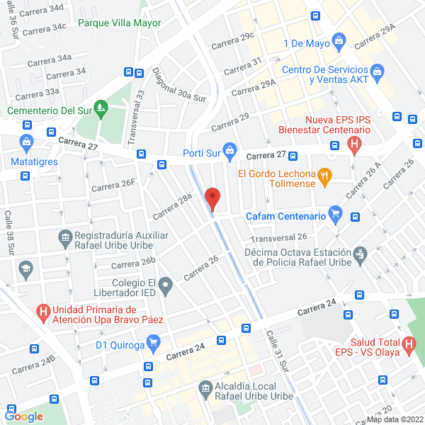 Map of Transportes Del Futuro Ltda.