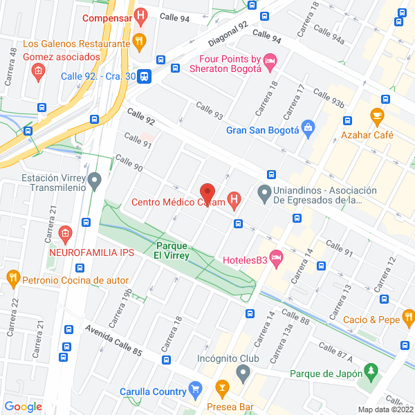 Map of Unidad De Diagnóstico Audiológico Ltda.