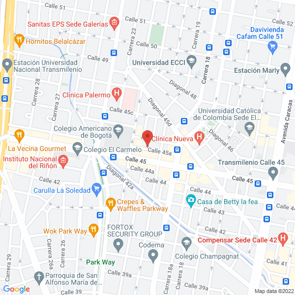 Map of Unidad De Radiologia Panorex Palermo Ltda.