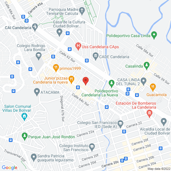 Map of Unidad De Servicios Integrales En Salud Unidad Ecovital S.A.S.