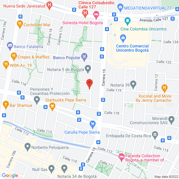 Map of Certificadora De Competencias Laborales S.A.S.