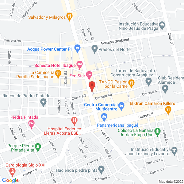 Map of Ocean Eco Blue Inversiones Y Servicios S.A.S.