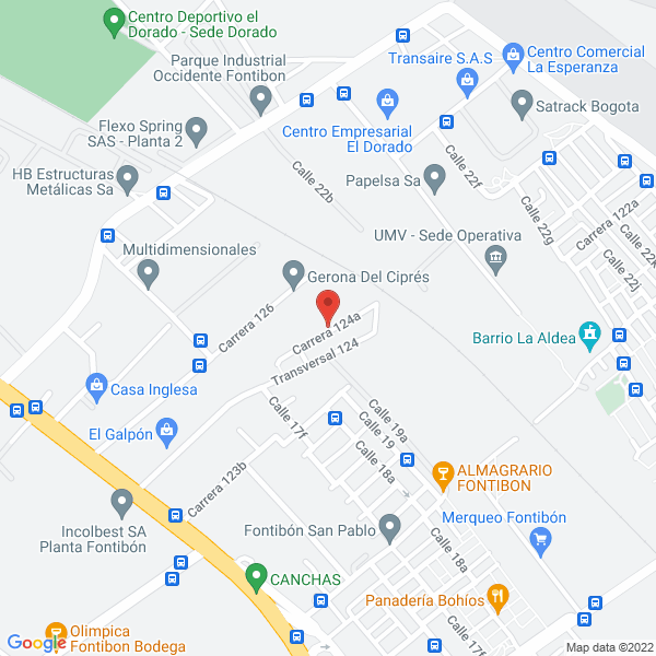 Map of Agroindustrial Colombia Ltda.