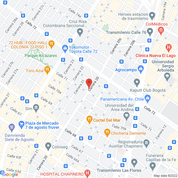 Map of Asillas Y Oficinas S.A.S.