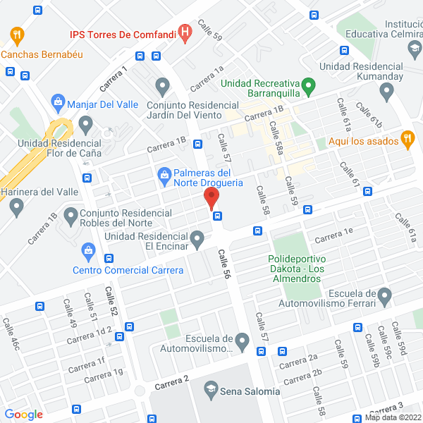 Map of Comercializadora Manjarres Y Cardona S.A.S.