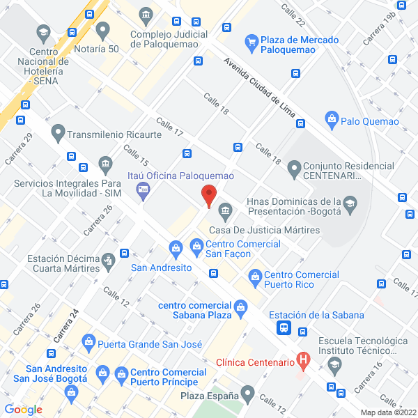 Map of Andiláminas S.A.S.