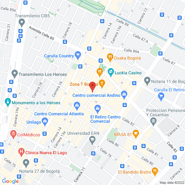 Map of Comercializadora Pharmaskin S.A.S.