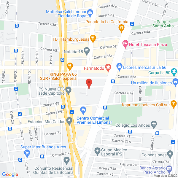 Map of Alimentos Saludables S.A.S.