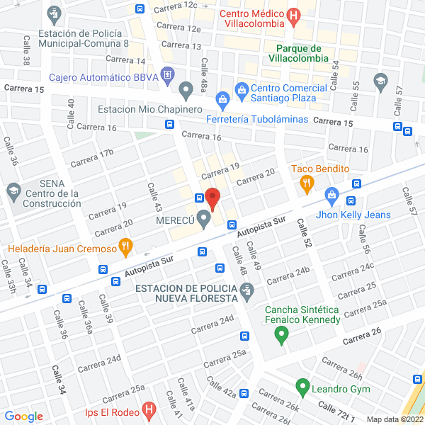 Map of Restaurante A Acacia China Cali S.A.S.