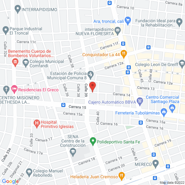 Map of Ingemec Ingenieria Y Mecanizados Cali S.A.S