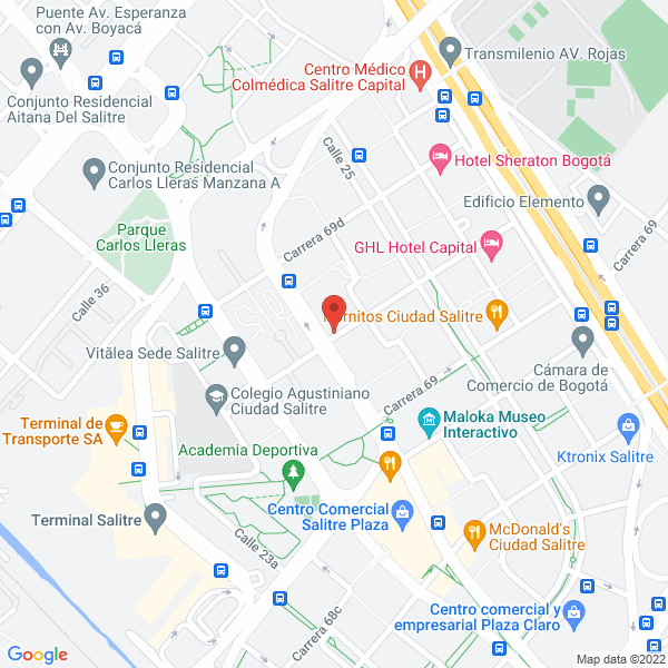 Map of Unidad Médica Odontologica Vida Y Sonrisa Ltda.
