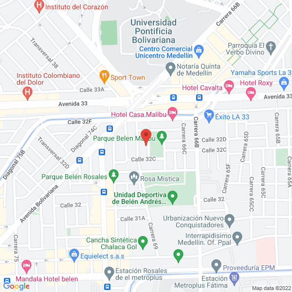 Map of Grupo Empresarial Malibú S.A.S.