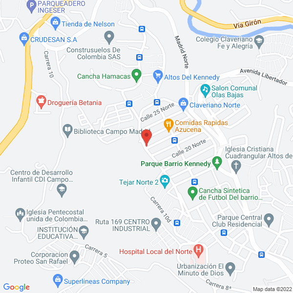 Map of Comercializadora De Productos Agricolas Corredor