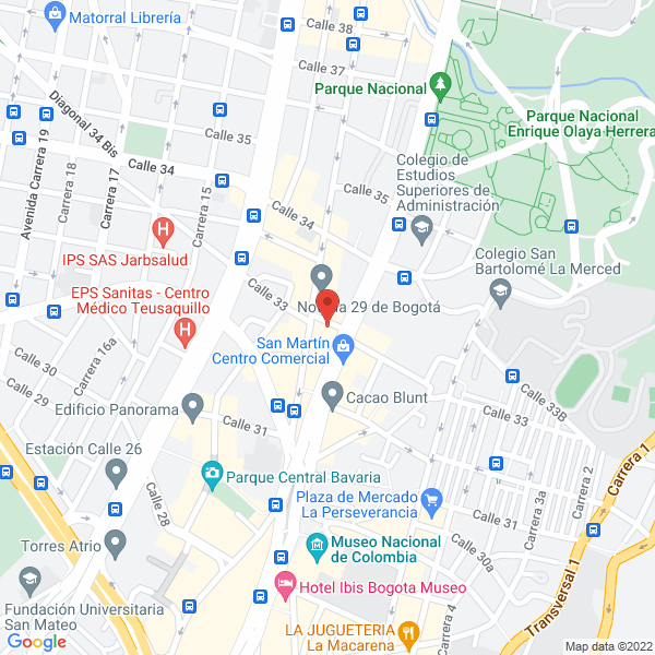 Map of Avalúos Ltda