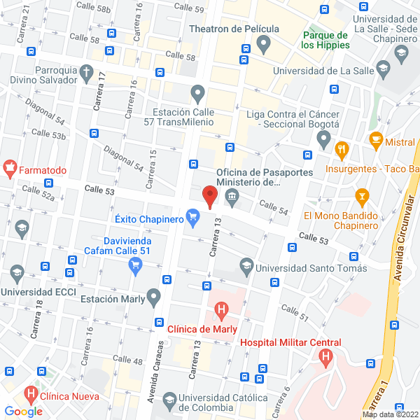 Map of Ministerio De Justicia Y Del Derecho