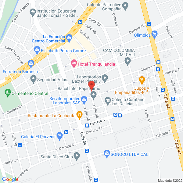 Map of Productos Autoadhesivos Y Siliconados De Colombia S.A.S. Pacol S.A.S.