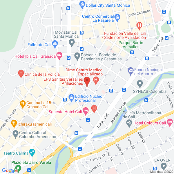 Map of Financiera De Créditos Máster Ltda.