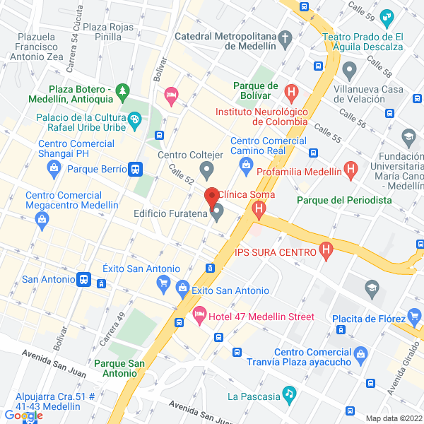 Map of Coensa Colombiana De Entregas S.A.
