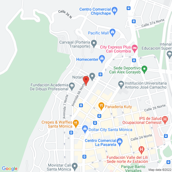Map of Vega Guerrero Hnas. Ltda.