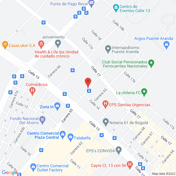 Map of Aya Prestación Servicios Construcción