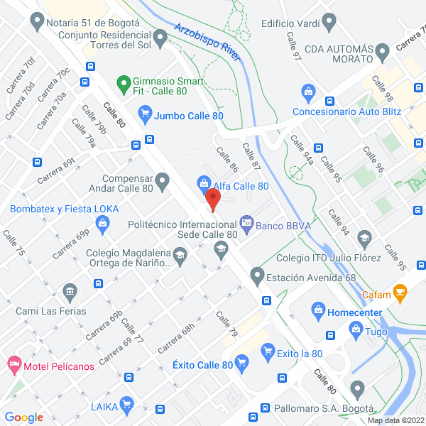 Map of Spa Bonanza Auto Lavado S.A.S.