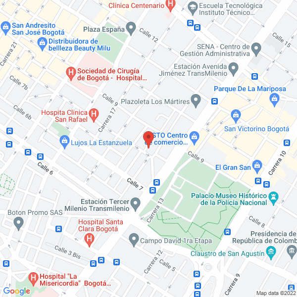 Map of Direcciones Y Repuestos Las Rrr