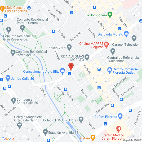 Map of Vehículos Seleccionados SA