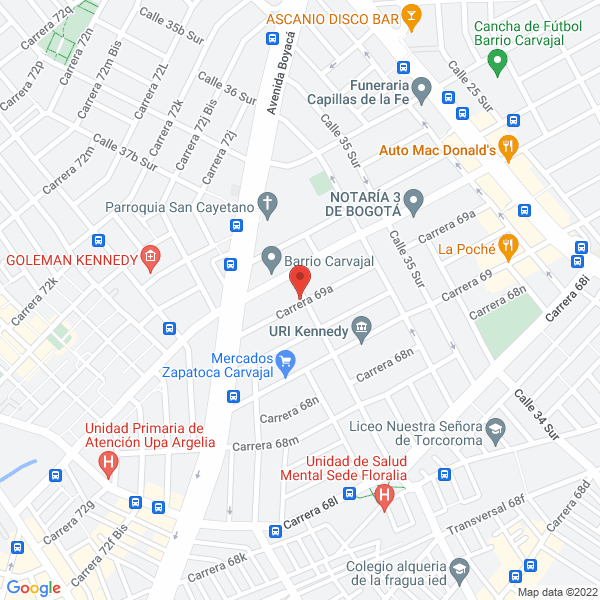 Map of Aceros Y Metales Especiales Ltda.
