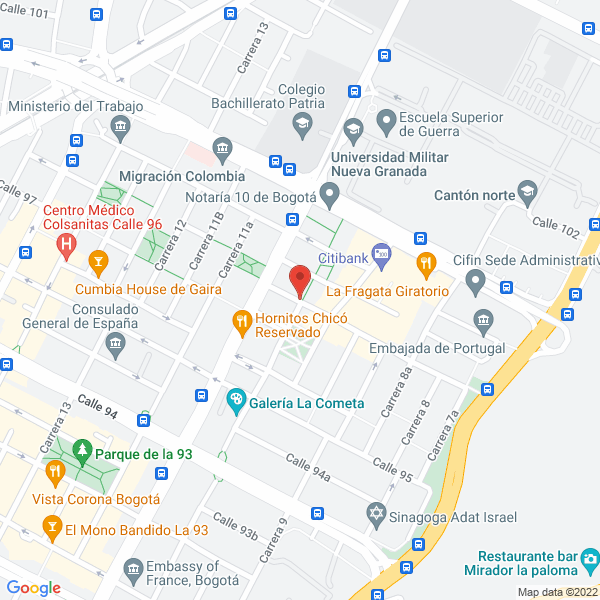 Map of Instituto Europeo De Psicología Positiva S.A.S.