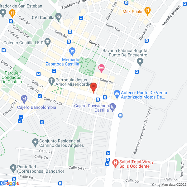 Map of Aqua Odontologia De Alta Estética S.A.S.