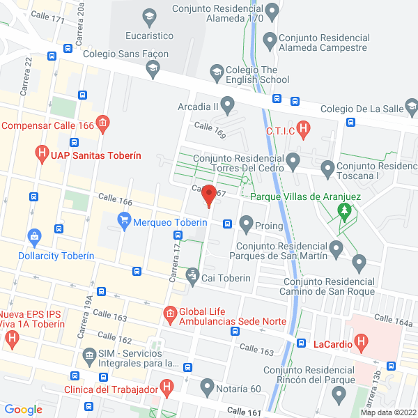 Map of Transporte Especializado Sharon Colombia S.A.S